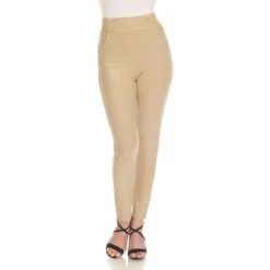 Women's High Waisted Scuba Pants with Pockets - Super Soft Elastic Waistband 25 Women's High Waisted Scuba Pants with Pockets - Super Soft Elastic Waistband -Dressbarn Store super soft elastic waistband scuba pants 273108