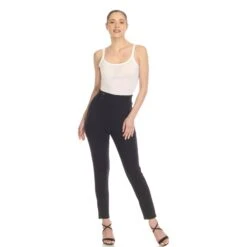 Women's High Waisted Scuba Pants with Pockets - Super Soft Elastic Waistband 34 Women's High Waisted Scuba Pants with Pockets - Super Soft Elastic Waistband -Dressbarn Store super soft elastic waistband scuba pants 899772