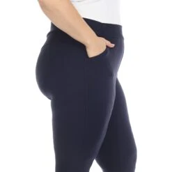 Plus Size High Waist Scuba Ankle Pants - Wrinkle-Resistant Stretch -Dressbarn Store super soft elastic waistband scuba pants plus 215464