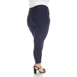 Plus Size High Waist Scuba Ankle Pants - Wrinkle-Resistant Stretch -Dressbarn Store super soft elastic waistband scuba pants plus 256632