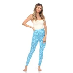 White Mark Super Soft Leopard Printed Slim-Fit Leggings -Dressbarn Store super soft leopard printed leggings 109846