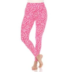 White Mark Super Soft Leopard Printed Slim-Fit Leggings -Dressbarn Store super soft leopard printed leggings 155102