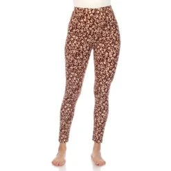 White Mark Super Soft Leopard Printed Slim-Fit Leggings -Dressbarn Store super soft leopard printed leggings 736496