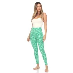 White Mark Super Soft Leopard Printed Slim-Fit Leggings -Dressbarn Store super soft leopard printed leggings 829594