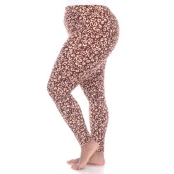 Plus Size Leopard Print Leggings - Ultra Soft Mid-Rise Slim Fit