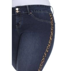 Plus Size Super Stretch Skinny Jeans with Cheetah Print Panels -Dressbarn Store super stretch denim with cheetah pannel 410883