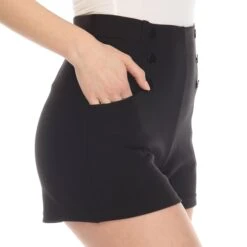 Sophisticated Tailored Front Button Shorts - High Waist & Slim Fit 18 Sophisticated Tailored Front Button Shorts - High Waist & Slim Fit -Dressbarn Store tailored front button shorts 142430