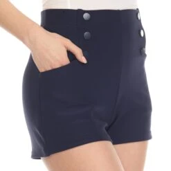 Sophisticated Tailored Front Button Shorts - High Waist & Slim Fit 23 Sophisticated Tailored Front Button Shorts - High Waist & Slim Fit -Dressbarn Store tailored front button shorts 566997