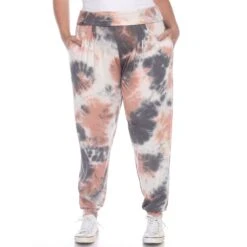 Plus Size Tie Dye Harem Pants with Pockets: Relaxed Boho Aladdin Trousers -Dressbarn Store tie dye harem pants plus 153159
