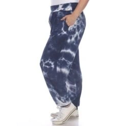 Plus Size Tie Dye Harem Pants with Pockets: Relaxed Boho Aladdin Trousers -Dressbarn Store tie dye harem pants plus 352181