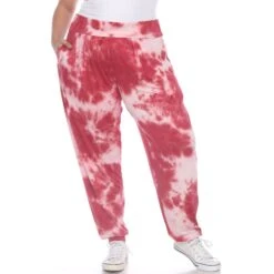 Plus Size Tie Dye Harem Pants with Pockets: Relaxed Boho Aladdin Trousers -Dressbarn Store tie dye harem pants plus 915140