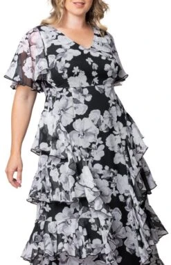 Plus Size Tour De Flounce Chiffon Evening Gown 24 Plus Size Tour De Flounce Chiffon Evening Gown -Dressbarn Store tour de flounce chiffon gown plus 103023