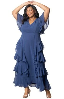 Plus Size Tour De Flounce Chiffon Evening Gown 21 Plus Size Tour De Flounce Chiffon Evening Gown -Dressbarn Store tour de flounce chiffon gown plus 103058