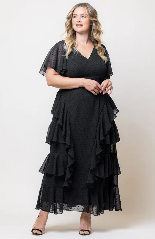 Plus Size Tour De Flounce Chiffon Evening Gown 14 Plus Size Tour De Flounce Chiffon Evening Gown - Image 14