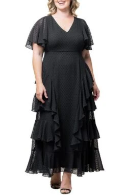 Plus Size Tour De Flounce Chiffon Evening Gown 27 Plus Size Tour De Flounce Chiffon Evening Gown -Dressbarn Store tour de flounce chiffon gown plus 303493