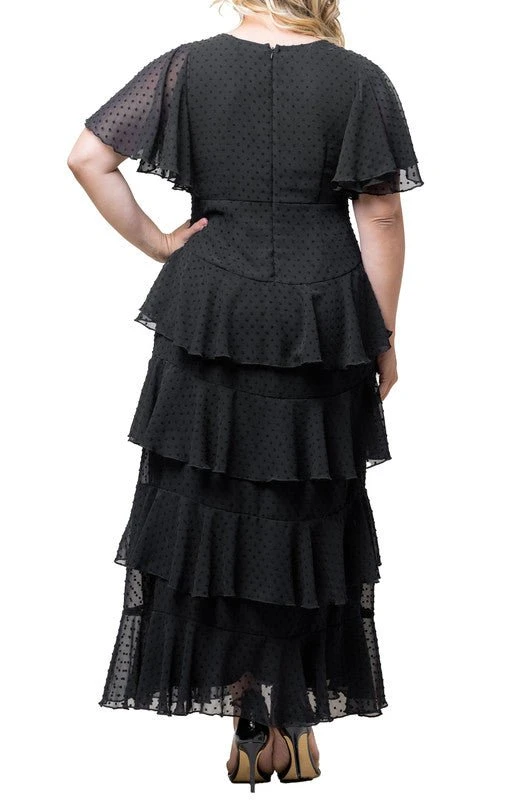 Plus Size Tour De Flounce Chiffon Evening Gown 13 Plus Size Tour De Flounce Chiffon Evening Gown - Image 13