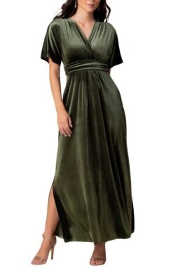 Velvet Evening Gown: Elegant Special Occasion Maxi Dress -Dressbarn Store verona velvet evening gown 959031