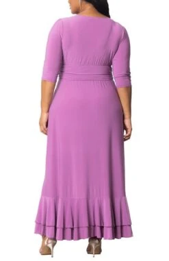 Veronica Plus Size Ruffled Evening Gown - Elegant Faux Wrap Design 15 Veronica Plus Size Ruffled Evening Gown - Elegant Faux Wrap Design -Dressbarn Store veronica ruffled evening gown plus 613640
