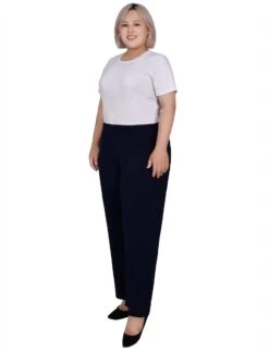 NY Collection Plus Size Wide-Leg Pull-On Pants -Dressbarn Store wide waistband pull on pants plus 868670