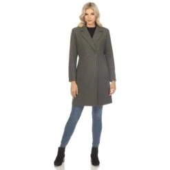 Women's Double-Breasted Walker Coat - Classic Elegant Winter Outerwear -Dressbarn Store womens classic walker coat 521603