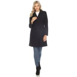 Women's Double-Breasted Walker Coat - Classic Elegant Winter Outerwear -Dressbarn Store womens classic walker coat 990952
