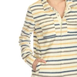 Soft Plaid Flannel Button-Down Shirt with Side Pockets -Dressbarn Store womens flannel plaid shirts 911978