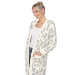 Cozy Leopard Print Sherpa Cardigan with Pockets 25 Cozy Leopard Print Sherpa Cardigan with Pockets -Dressbarn Store womens leopard print open front sherpa coat 123332