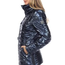 Women's Metallic Puffer Coat - Lightweight Fitted Winter Jacket 23 Women's Metallic Puffer Coat - Lightweight Fitted Winter Jacket -Dressbarn Store womens metallic puffer coat 105133