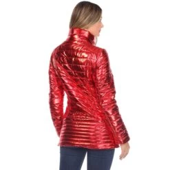 Women's Metallic Puffer Coat - Lightweight Fitted Winter Jacket 37 Women's Metallic Puffer Coat - Lightweight Fitted Winter Jacket -Dressbarn Store womens metallic puffer coat 498655