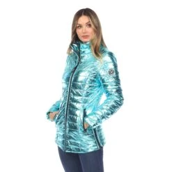 Women's Metallic Puffer Coat - Lightweight Fitted Winter Jacket 31 Women's Metallic Puffer Coat - Lightweight Fitted Winter Jacket -Dressbarn Store womens metallic puffer coat 532889