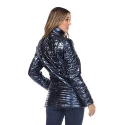 Women's Metallic Puffer Coat - Lightweight Fitted Winter Jacket 24 Women's Metallic Puffer Coat - Lightweight Fitted Winter Jacket -Dressbarn Store womens metallic puffer coat 853747