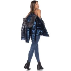 Women's Metallic Oversized Puffer Coat - Stylish Hooded Winter Jacket 36 Women's Metallic Oversized Puffer Coat - Stylish Hooded Winter Jacket -Dressbarn Store womens metallic puffer coat with hoodie 804731