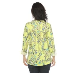 Women's Paisley Button Front Tunic Top with Roll-Tab Sleeves -Dressbarn Store womens paisley button front tunic top 544848