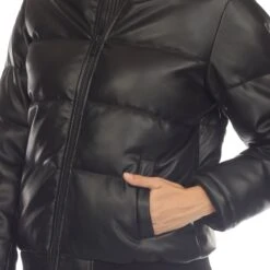 Women's Faux Leather Bomber Jacket with Removable Fur Hood -Dressbarn Store womens removable fur hoodie bomber leather jacket 421969
