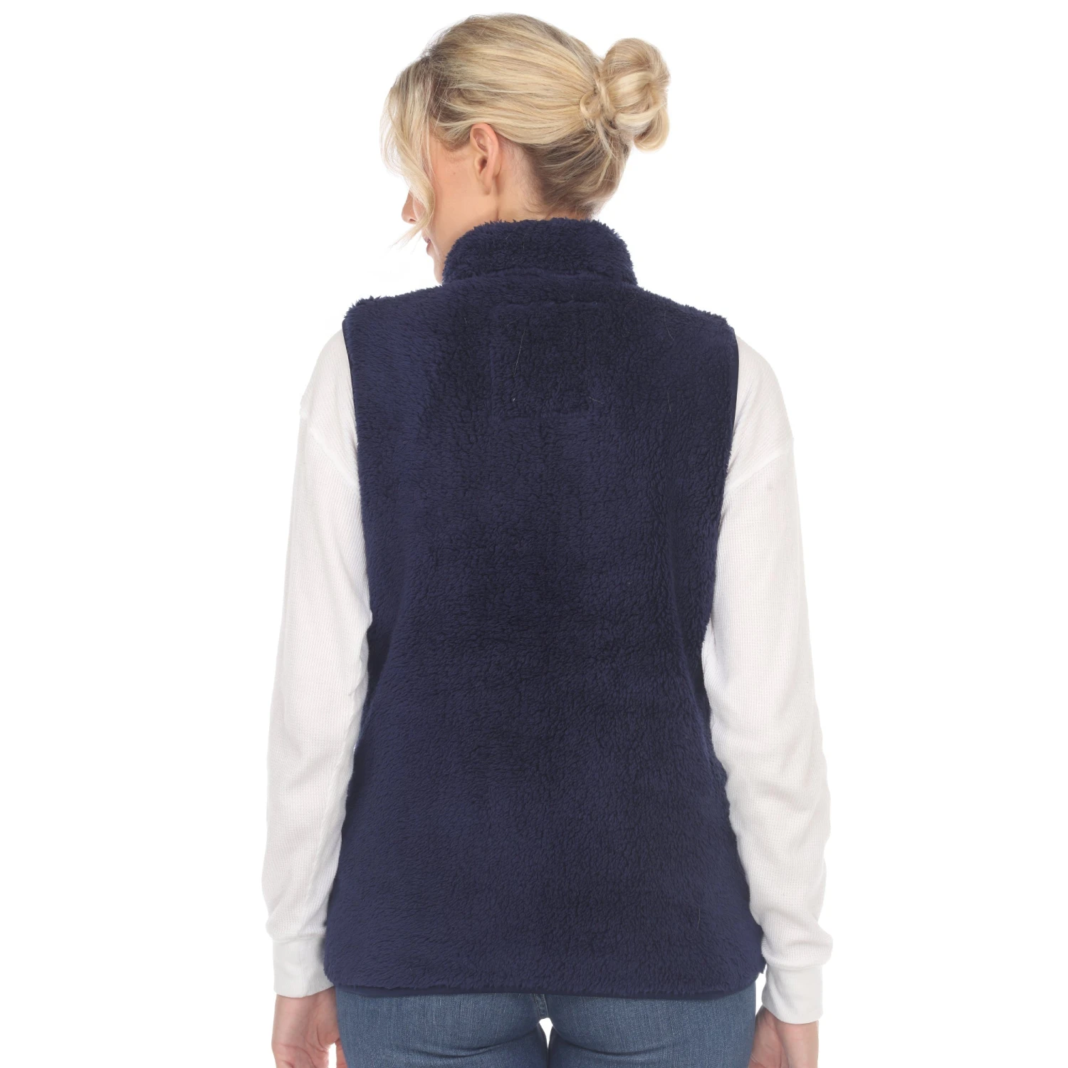 Women's Cozy Zip-Up Sherpa Vest with Pockets 18 Women's Cozy Zip-Up Sherpa Vest with Pockets - Image 18