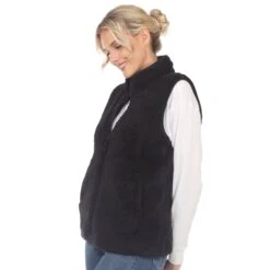 Women's Cozy Zip-Up Sherpa Vest with Pockets 31 Women's Cozy Zip-Up Sherpa Vest with Pockets -Dressbarn Store womens zip up sherpa vest 446012
