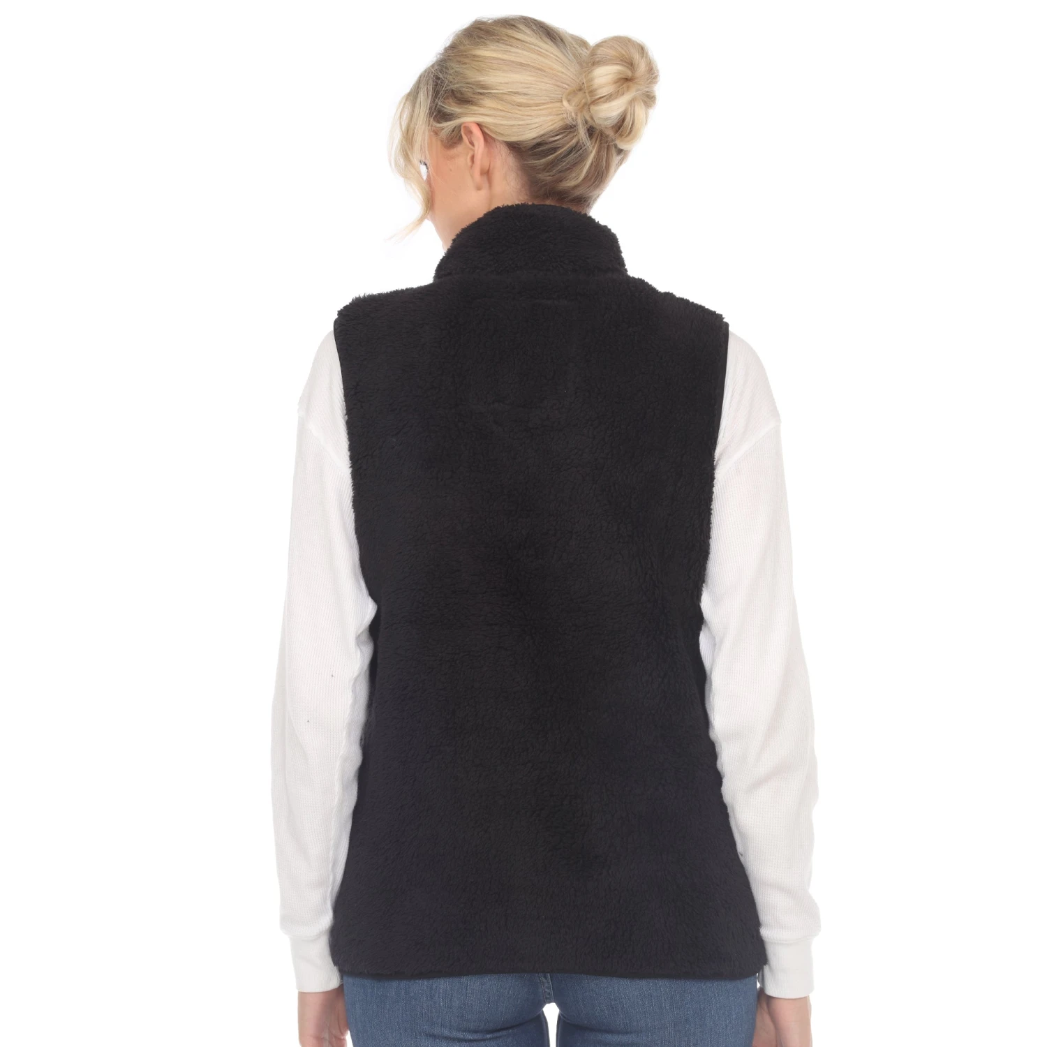 Women's Cozy Zip-Up Sherpa Vest with Pockets 13 Women's Cozy Zip-Up Sherpa Vest with Pockets - Image 13