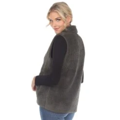 Women's Cozy Zip-Up Sherpa Vest with Pockets 27 Women's Cozy Zip-Up Sherpa Vest with Pockets -Dressbarn Store womens zip up sherpa vest 971592